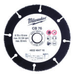 DISQUE DIAMANT/CARBURE Ø125 AL22 POUR BOIS, PVC & PLACO MILWAUKEE